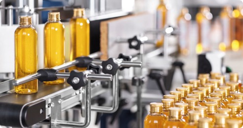 Bottles in a machine