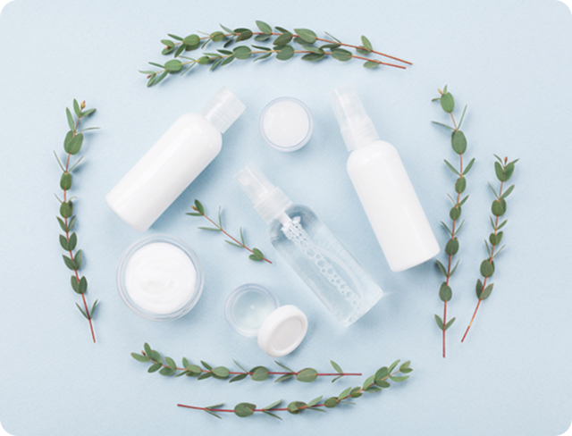 market-with-beauty-products