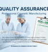 Cosmetic manufacturer ensuring FDA and GMP compliance
